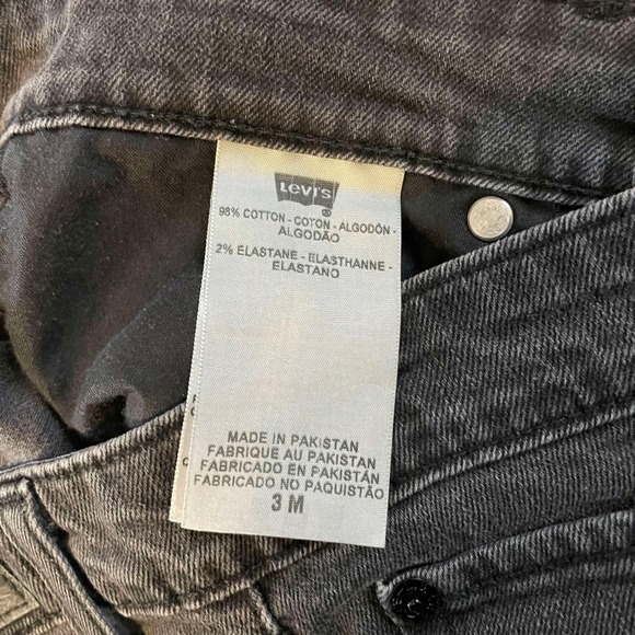 Levis 518 Women's Bootcut Jeans Size 3M Y2K Flared Wide Leg Faded Black Stretch - Picture 4 of 8